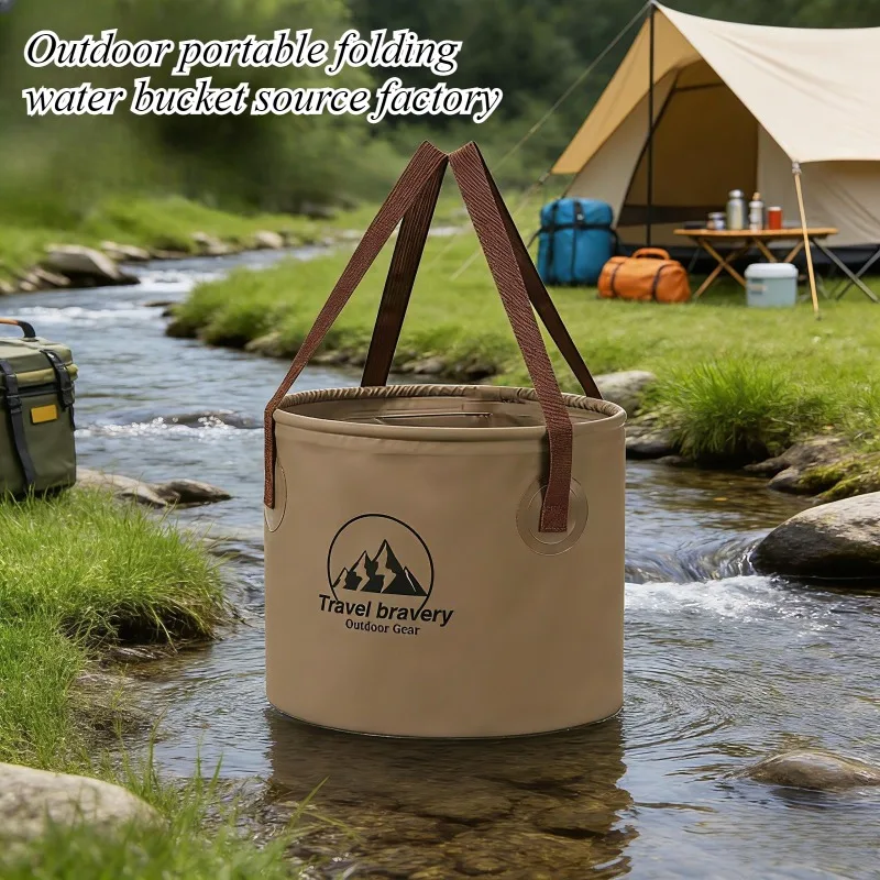 

Outdoor Camping Folding Bucket Multifunctional Large Capacity Portable Fishing Bucket Storage Telescopic Car Water StorageBucket