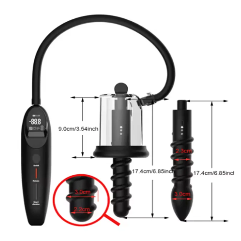 Smart Plugs Rosebud Pump Electric Vibration Butt Plug Male Anal Sex Toys Vacuum Sucker Prostate Massager For Sex Sucking Adult