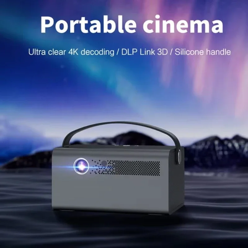 

Smart V7 Projector Fully Sealed Optical Engine Handle Design Mobile Office Education 3D Compatible 4K Compatible Android