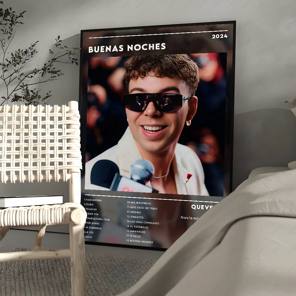 O-OUEVEDOS Singer B-BUENAS N-NOCHES Album Poster Sticky Wall Art Printing Waterproof Home Living Bed Room Bar Aesthetic Decor