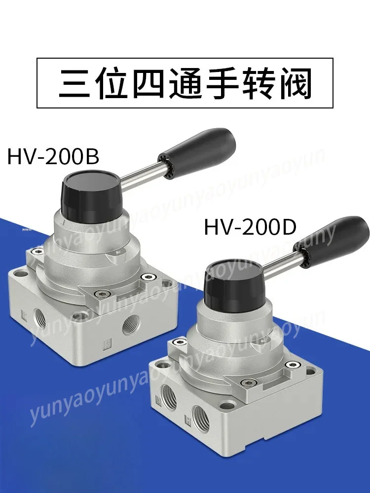 Pneumatic Manual Hand Plate Air Valve Cylinder Control Switch for Industrial Equipment