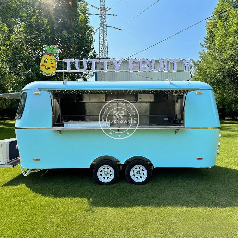 

Mobile Food Trailer Hot Dog Ice Cream Fried Chicken Restaurant Fast Food Cart Truck Concession Catering Truck For Sale