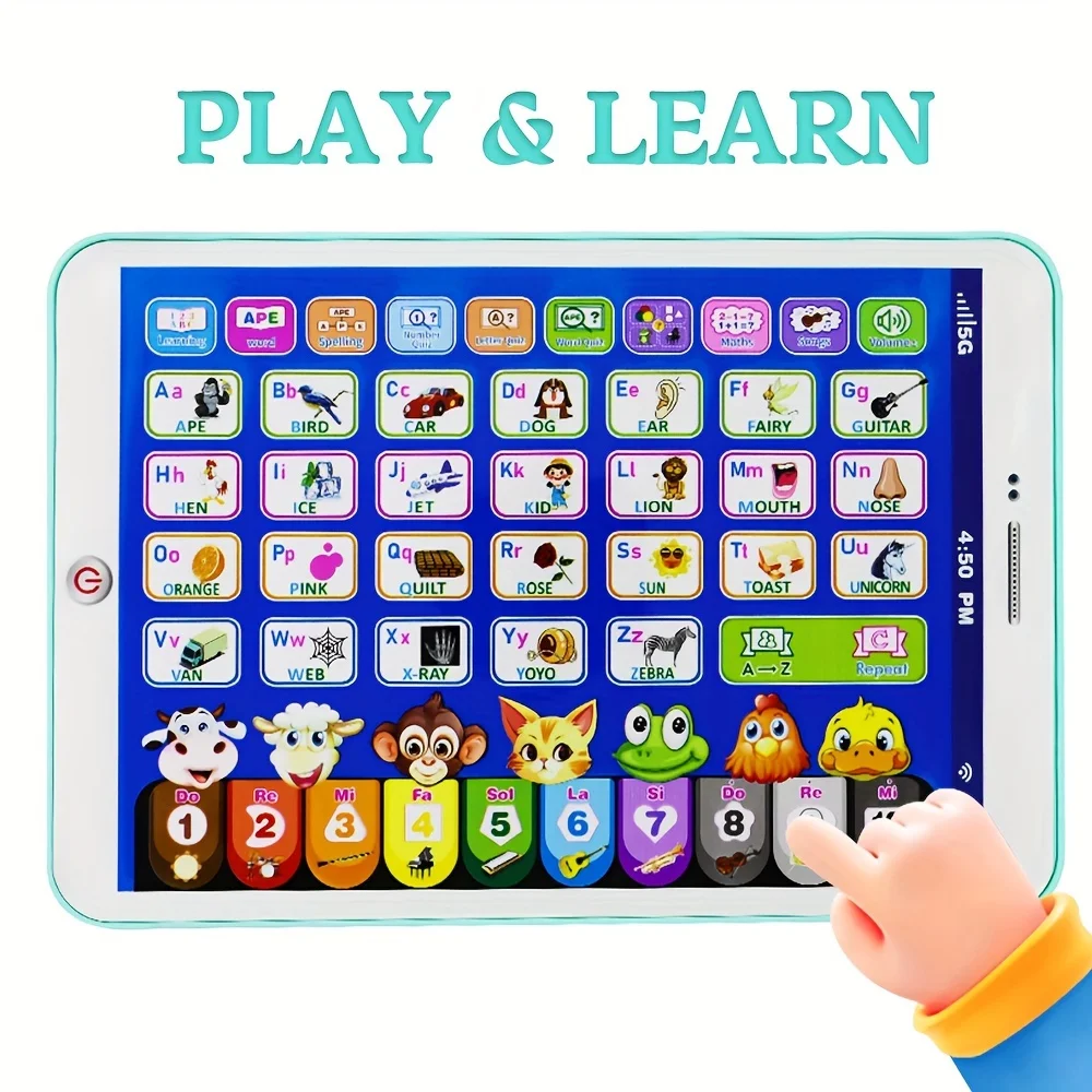 Children's interactive toy - educational learning machine with music and touch screen, suitable for children 3-6 years old, idea