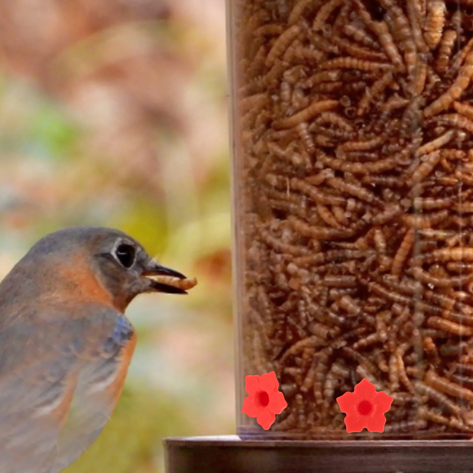 

10pcs Yellow Bird Feeder Flowers Accessories Durable Replacement for Hummingbird Feeders Outdoor Pet Supplies