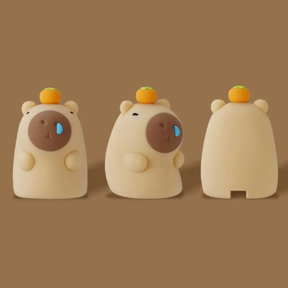 Cute Capybara Light Night Lights USB Rechargeable Capybara Shape Touch Control Soft Silicone Lamp for Kids Creative Gifts