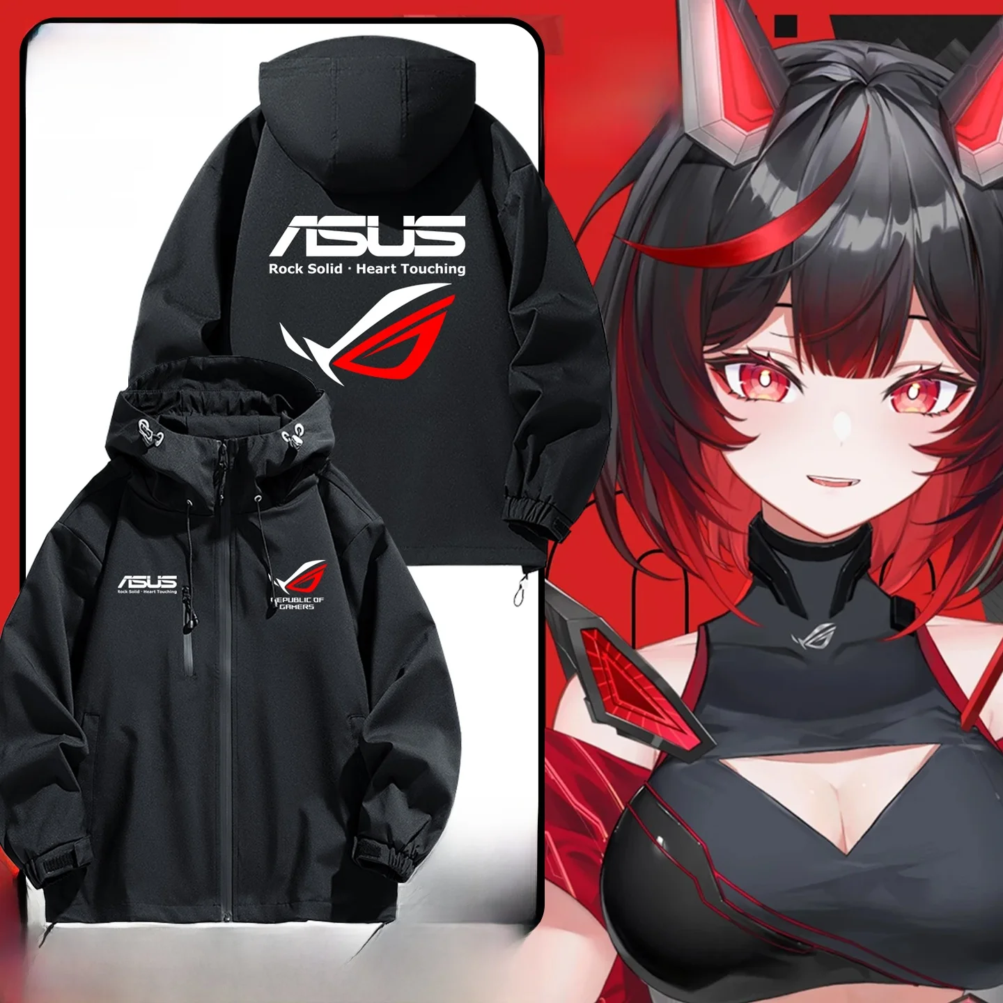 

Player's Nation Gng Jaet ex Casual Zipper Decorated aphics Card Patterned Cuter Nerd Leisure Jaet