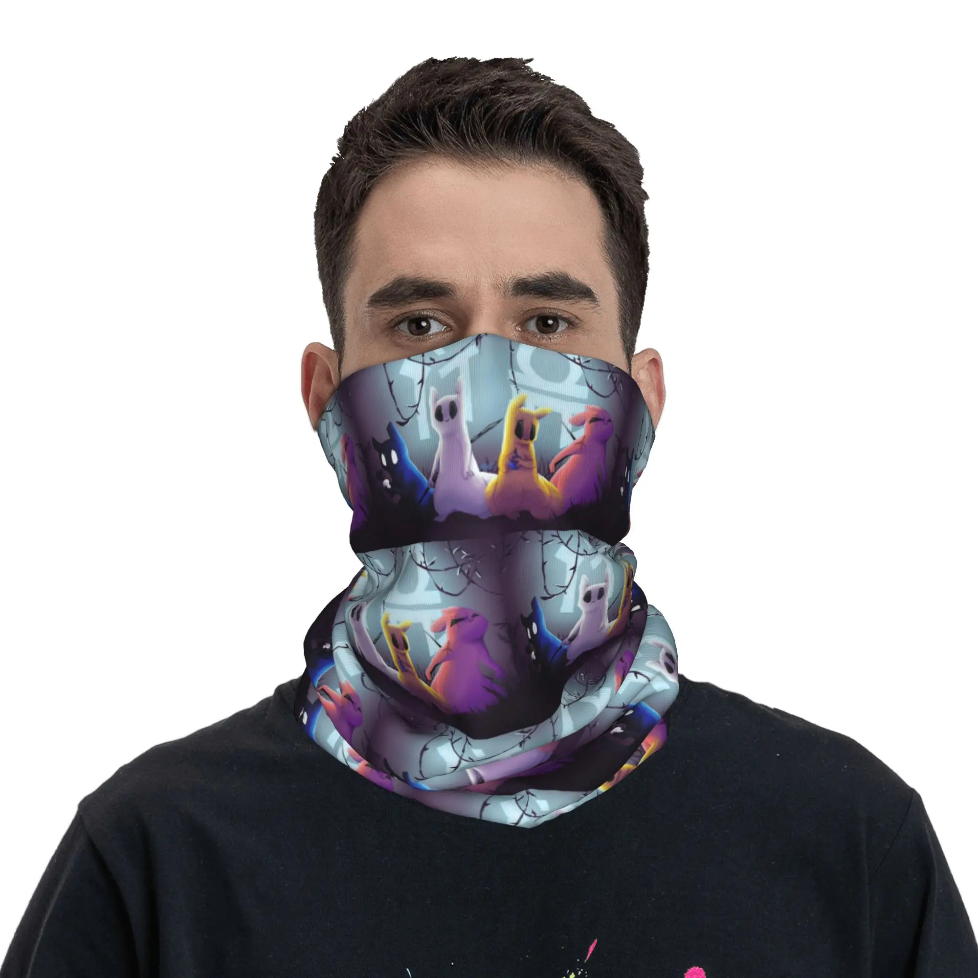 Slugcat Rain World Game Bandana Neck Cover Printed Wrap Scarf Multifunction Balaclava Cycling Unisex Adult Washable
