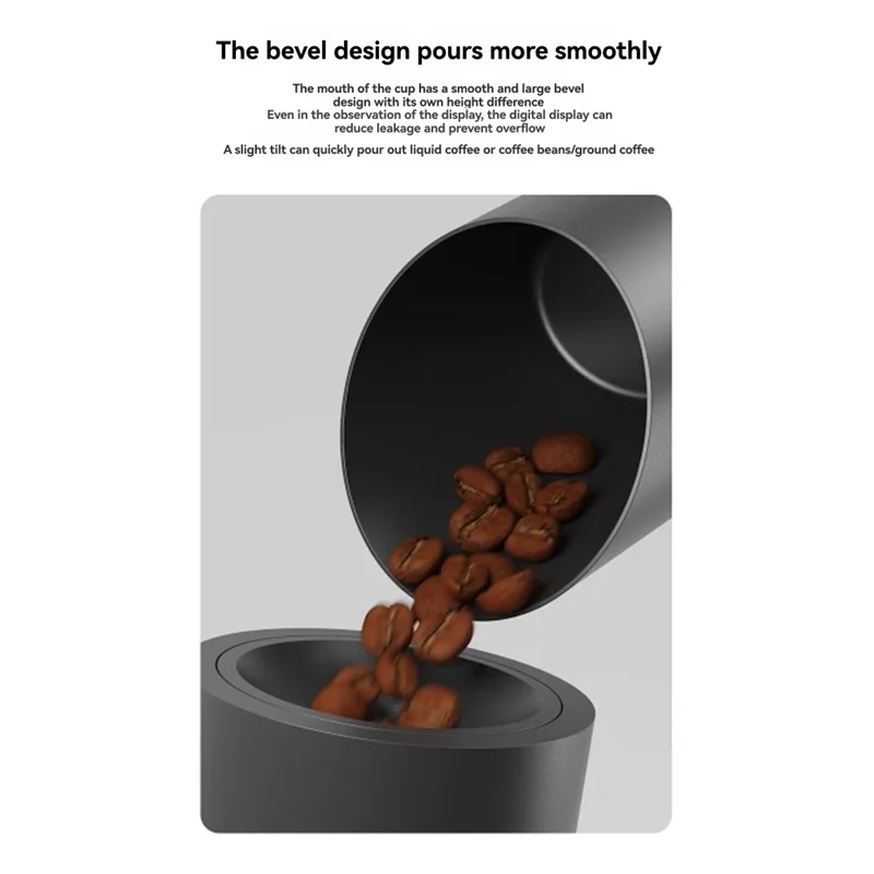 مقياس القهوة الإلكتروني A74G مع كوب وزن مقاوم للماء للإسبريسو، صب أكثر من، كوب جرعات مقياس القهوة الرقمي بالتنقيط