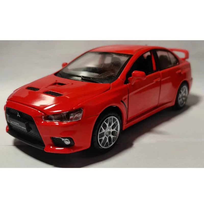 MSZ 1/32 Mitsubishi Lancer Evolution EVO X Toy Car Model For Children Diecast Race Vehicle Miniature Pull Back Collection Gift