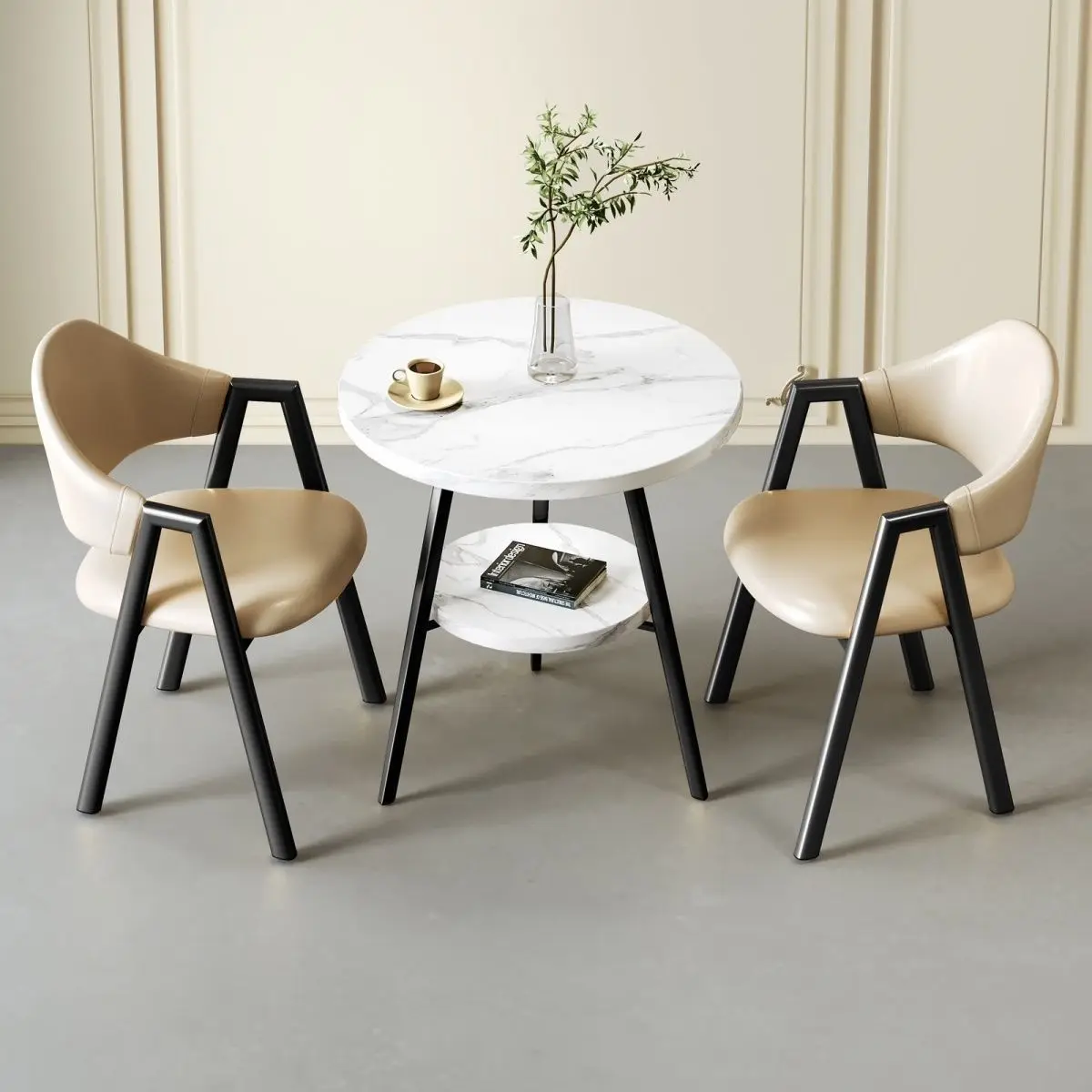 Negotiate Italian-style table and chair combination Nordic milk tea sales department Simple reception Casual home small apartmen