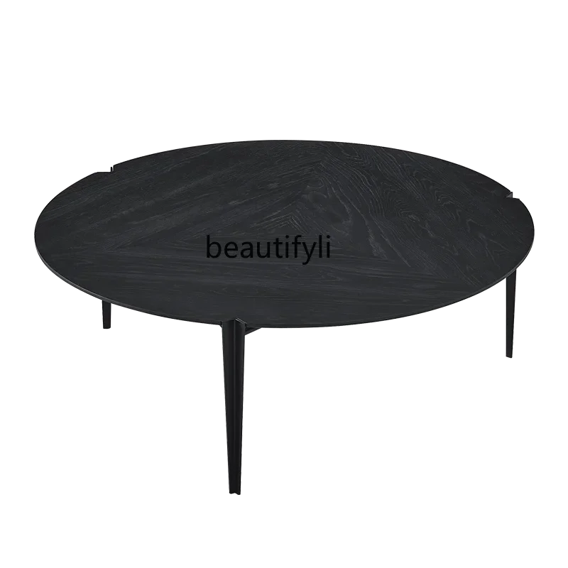 

Nordic Log Coffee Table, Quiet Style B & B, Chinese and Ancient Designer, Solid Wood Living Room round Table