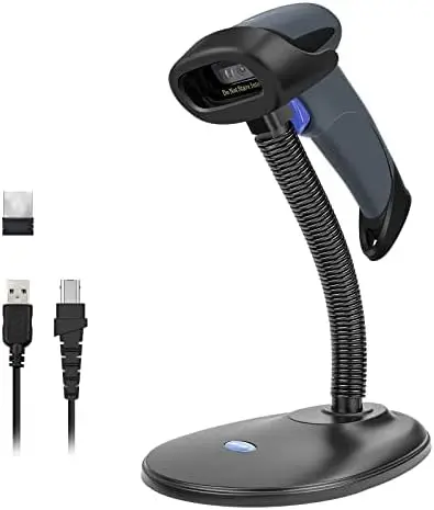 

Wireless 2D QR Barcode Scanner with Stand, Automatic Reader Compatible for Laptops, POS Systems