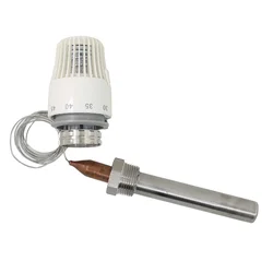 30-70 degree control Floor heating system thermostatic radiator valve head M30*1.5mm Remote controller 1/2 Thermowell pipe
