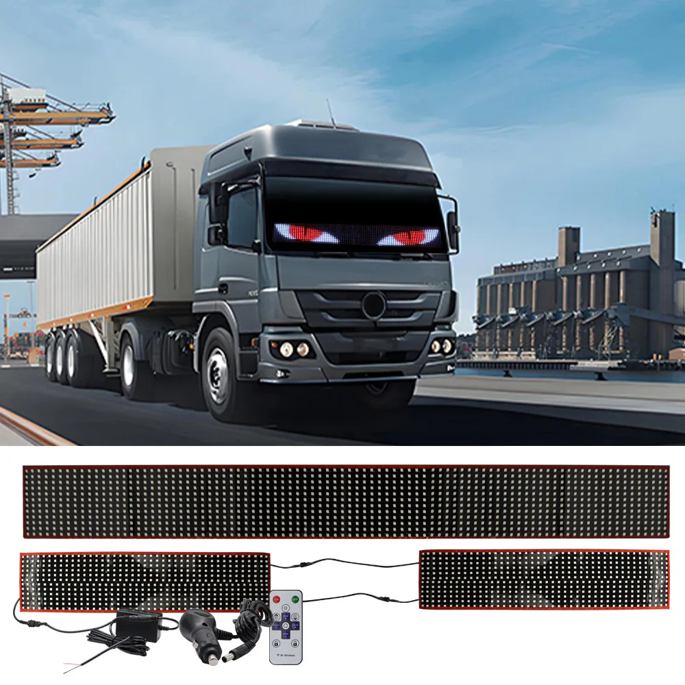 Truck special car flexible advertising screen Devil's eye dynamic LED ultra-thin intelligent random car sticker non-destructive