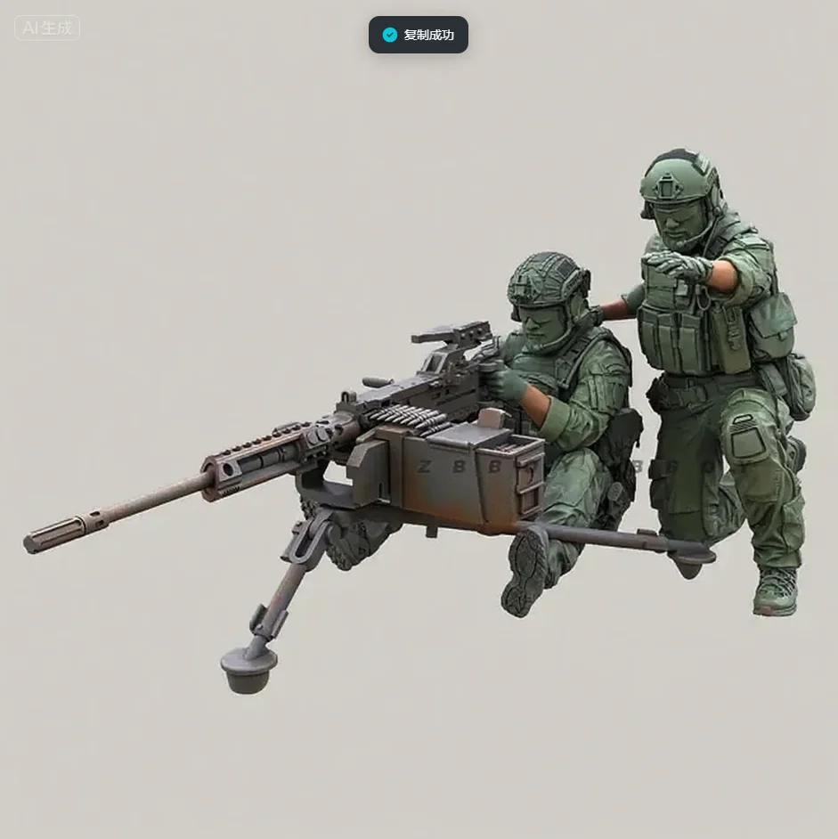 

1/35 Смола Солдат (2 современные солдаты спецназа + тяжелые машинные пистолеты) бесцветный и самособранный A-2061