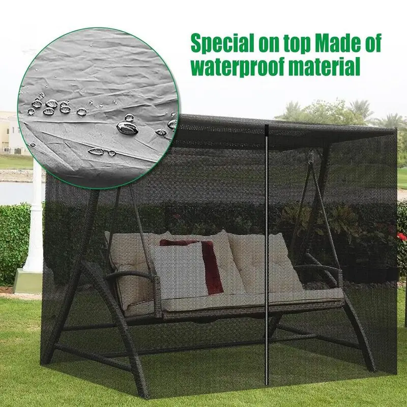 Outdoor swing Mosquitoes Netting Cooling Swing Seat Bugs Cover Garden Double Swing Chair Mosquito Net Curtain For Home Garden