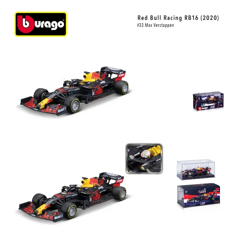 Bburago 1:43 2020 F1 RB16 #33 Max Diecast Car Racing