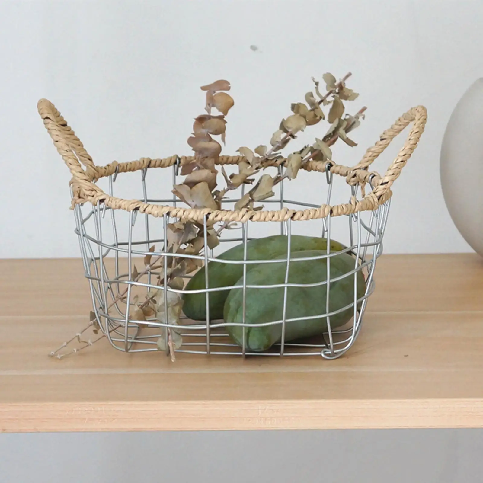 Egg Basket Metal Fruit and Vegetable Basket for Kitchen Bathroom Dining Room