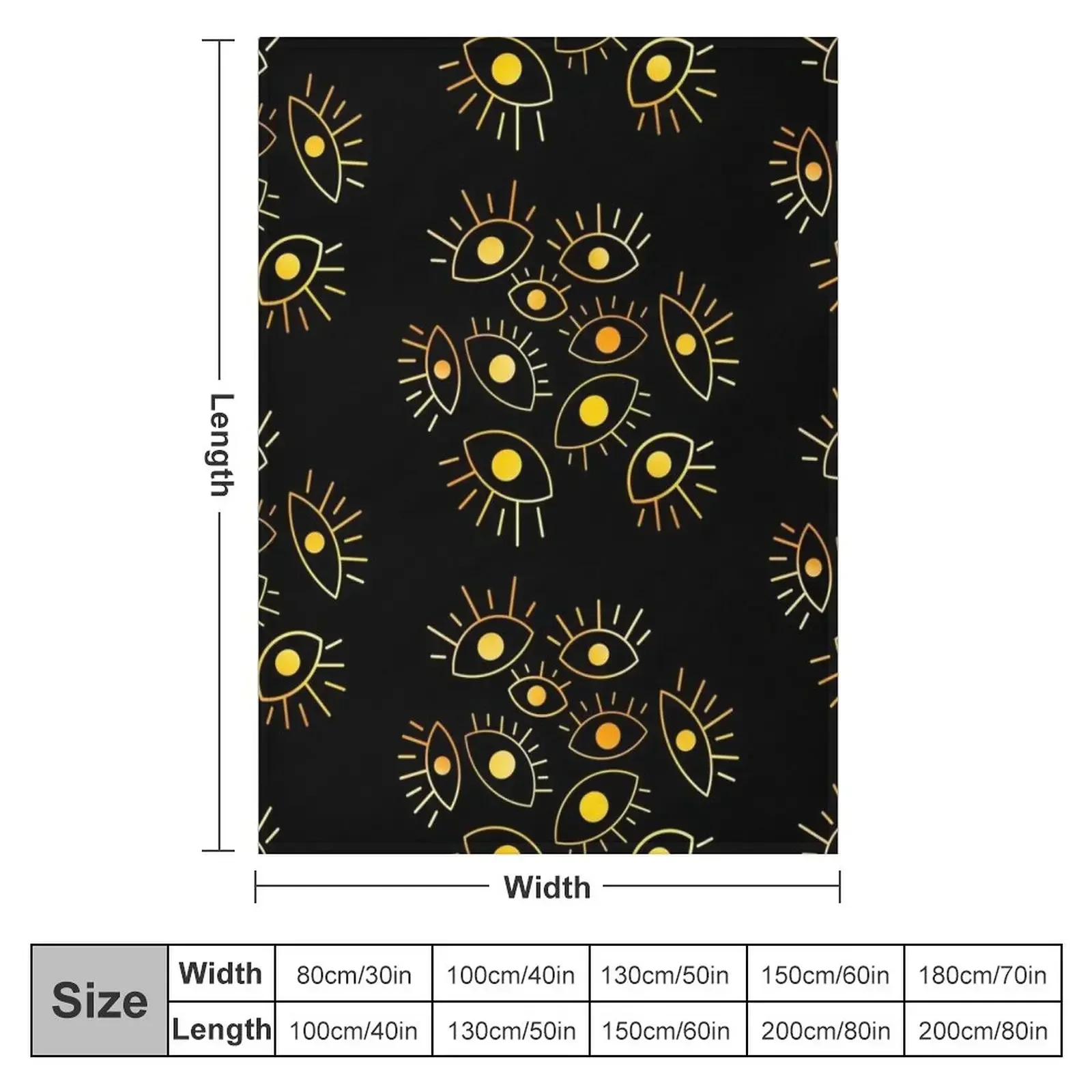 Eyes of the Void - Golden Fire Throw Blanket Kid'S blankets and throws Nap anime Winter beds Blankets