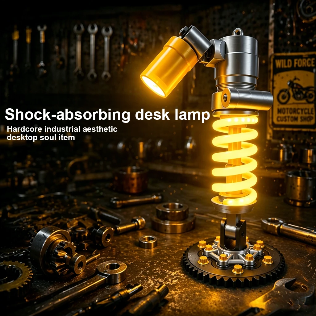 shock absorber desk lamp industrial style gaming room decor boys birthday gift Creative Shock Absorber Night Light  table light