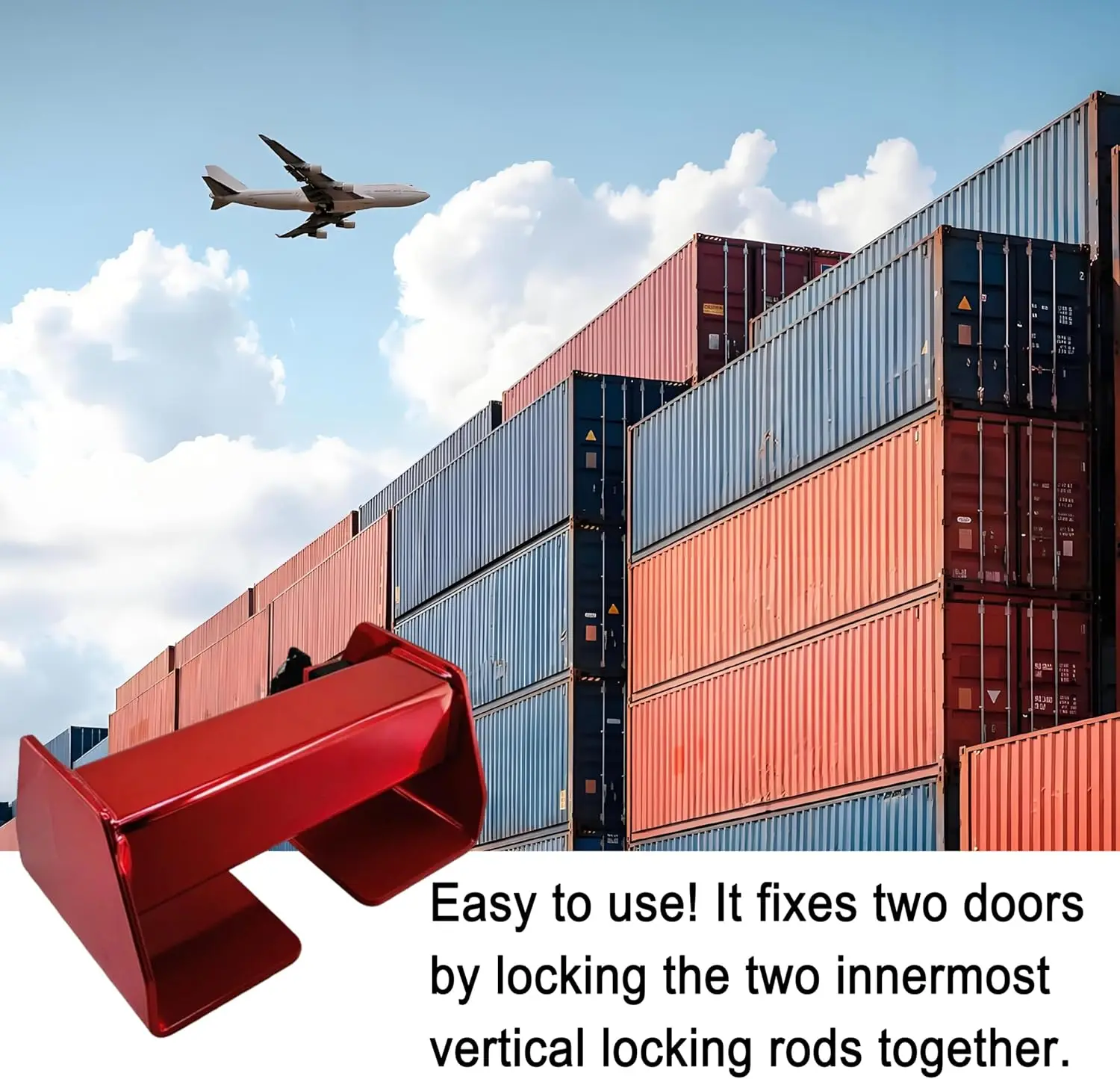 POVTOR Cargo Door Lock Shipping Container Lock Heavy Duty with 2 Keys for Semi Trailer Trucks Containers Heavy Equipment