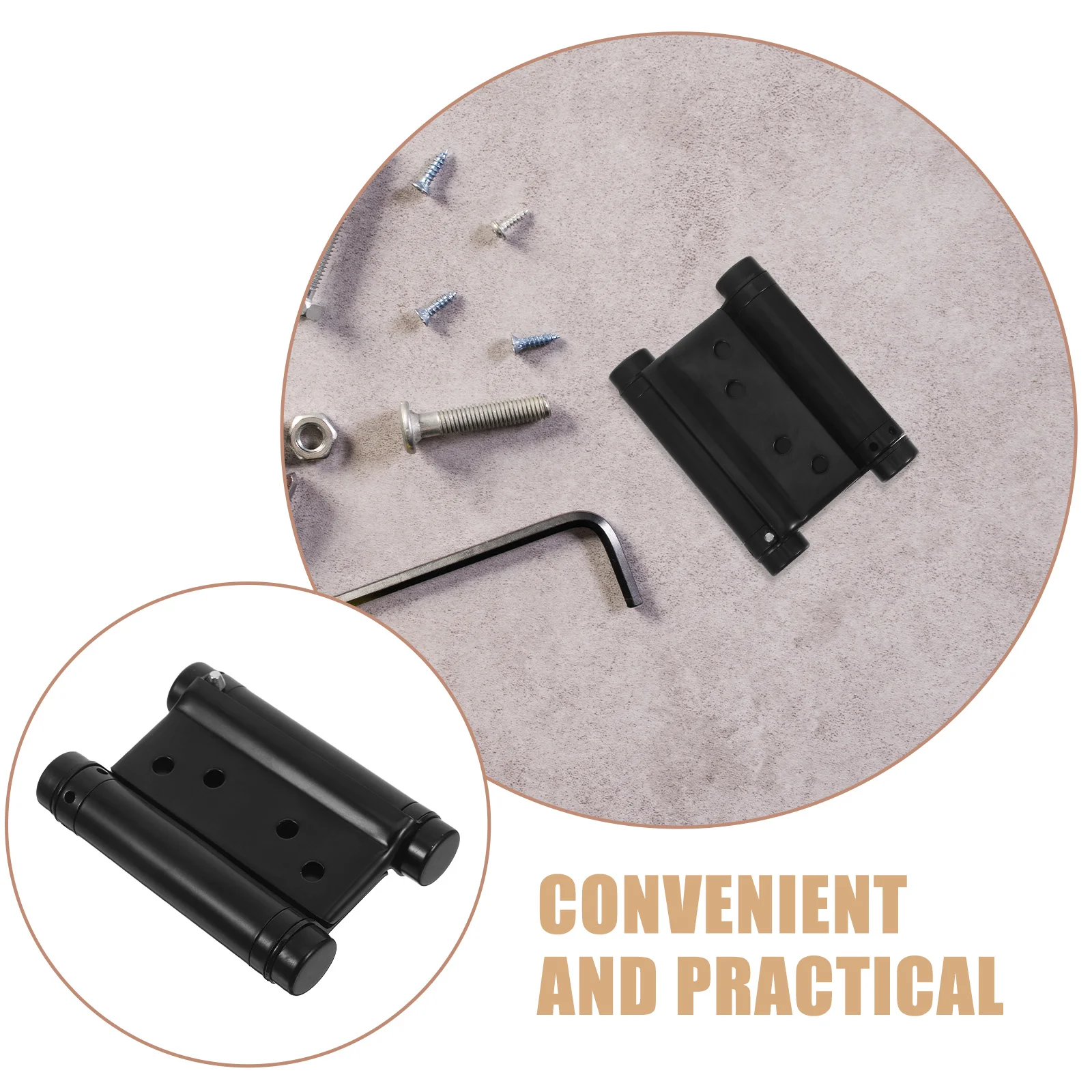 4 قطعة مفصلات مزدوجة ذاتية الإغلاق من الفولاذ المقاوم للصدأ شديدة التحمل لمقهى صالون بوابة جراج أجهزة الباب مفصل زنبركي مزدوج #6