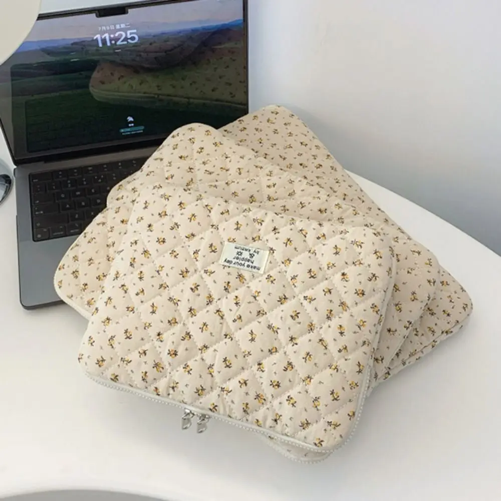 

Puffy Tablet Protective Case Large Capacity Embroidered Tablet Sleeve Bag Lightweight Cute Computer Storage Bag School