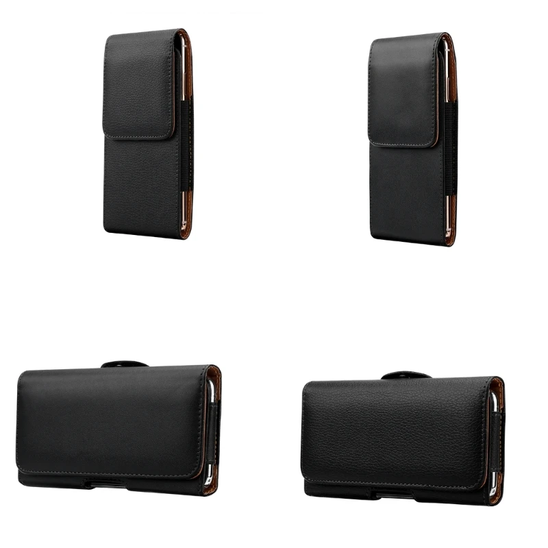 Men Vintage Phone Holster Belt Clip Bag Male Casual PU Leather Outdoor Sports Cellphone Pouch Cover Carrying Case Waist Bag