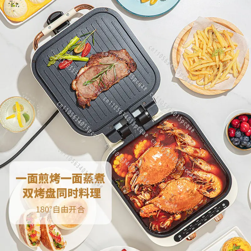 110v Electric Cake Pan Multi-functional Non-stick Barbecue Pancake Large Capacity Deepening Electric Hot Pot Double-sided