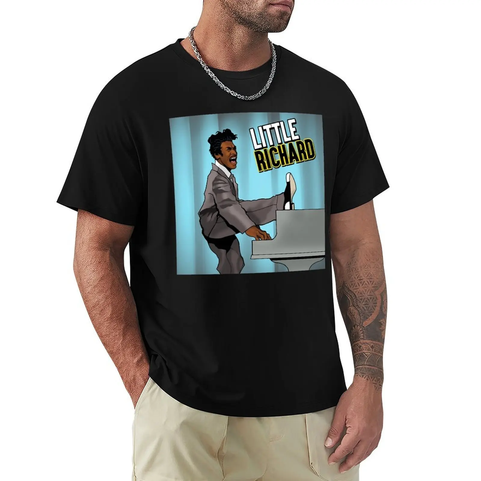 The Pianist Singer Of Little Richard T-Shirt Active Wear Sports T-Shirt for Men