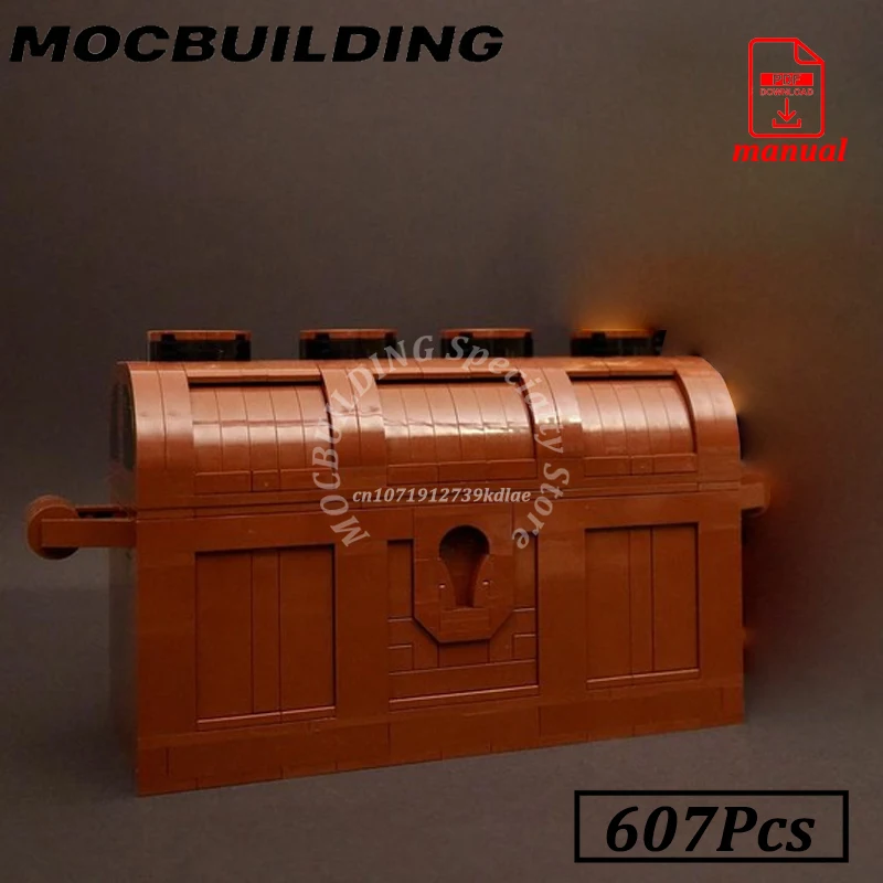 

Скриня сокровищ, открывающаяся коробка, модель MOC, строительные блоки, кирпичные игрушки, дисплей, строительные игрушки