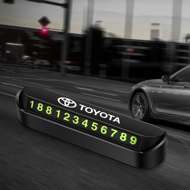 سيارة بطاقة ركن السيارة المؤقتة رقم الهاتف بطاقة لوحة رقم الهاتف توقف لتويوتا كامري Rav4 يارس كورولا هايلكس تصفيف السيارة #3