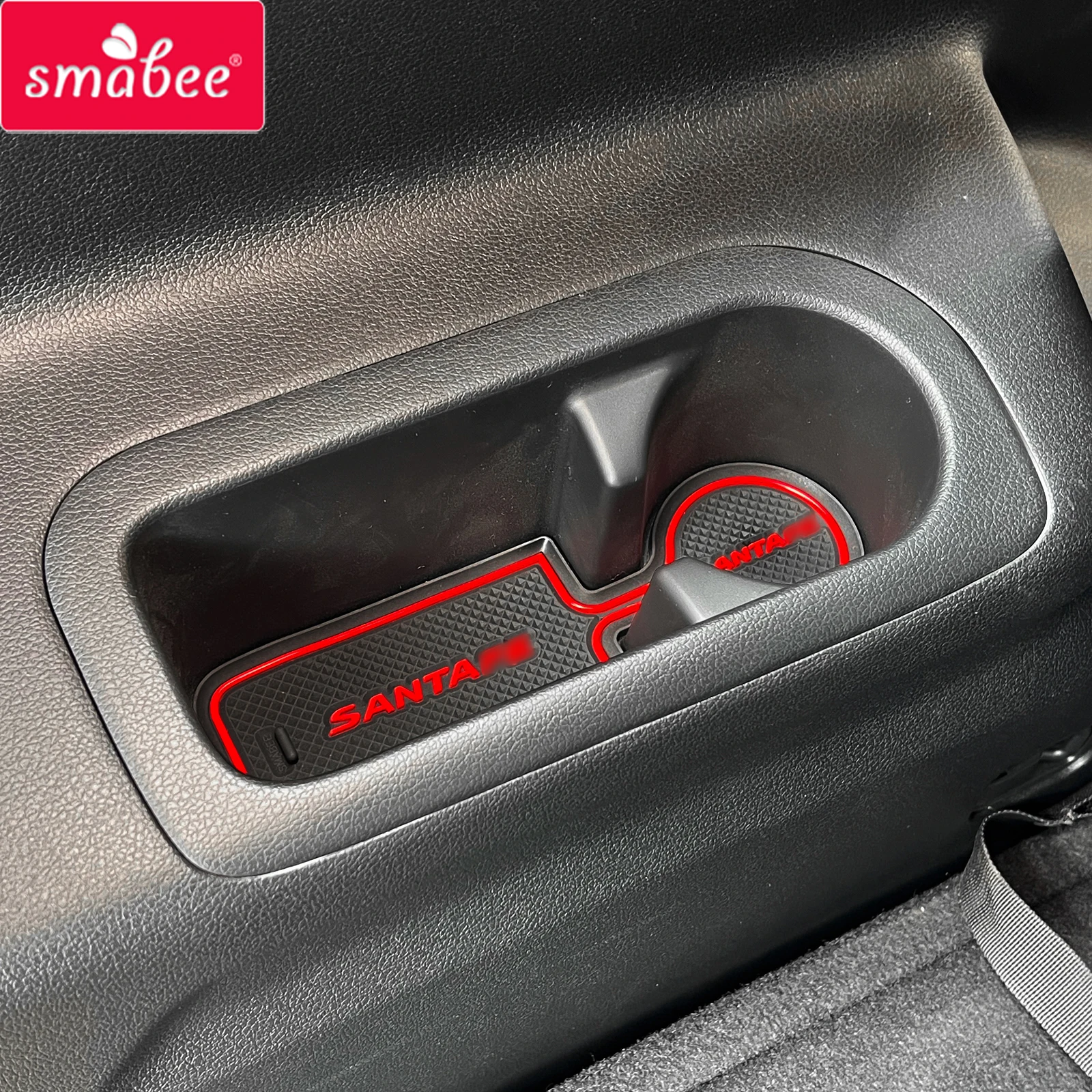 

Smabee Anti-Slip Gate Slot Mat for Hyundai SantaFe 2023 2024 Non-Slip Door Groove Pad Cup Holder Interior Accessories Coaster