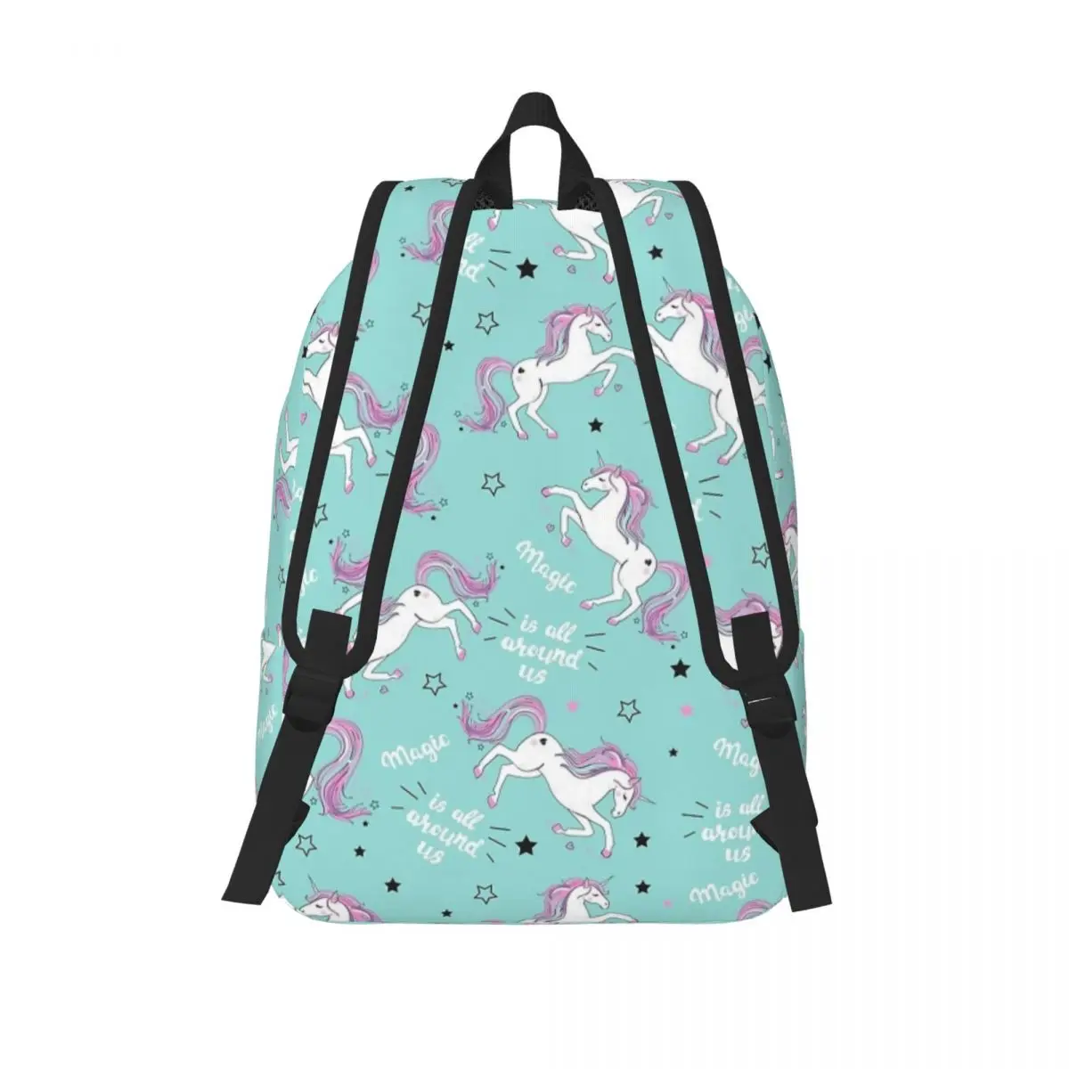 Beautiful Unicorn Lettering Magic Backpack for Boy Girl Kids Student School Bookbag Cute Daypack Preschool Primary Bag Gift