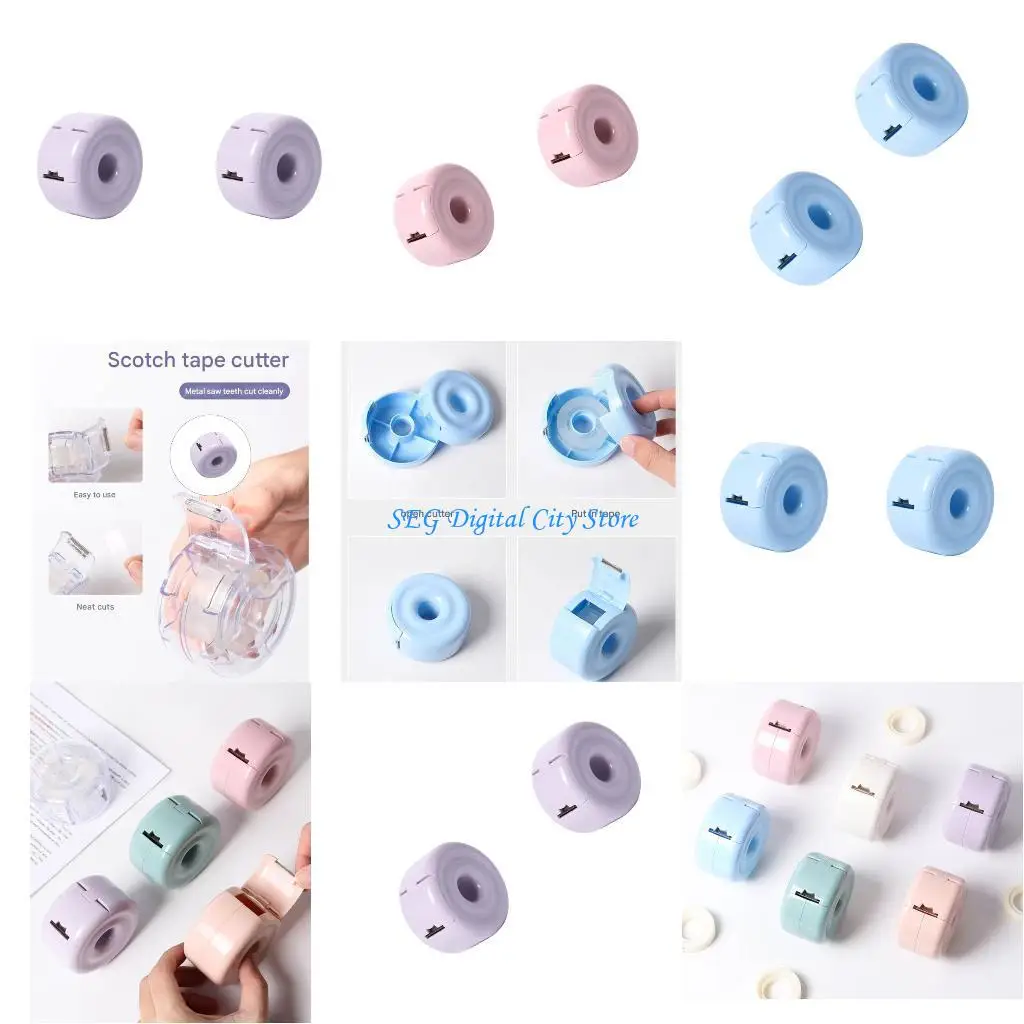 

U75B Pack of 2 Office Tape Dispensers Including Cutter Mechanism for Clean Tearing