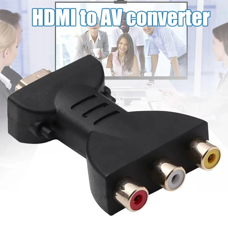 HDTV To AV Adapter Cable 3RCA Lotus Head Red White Yellow HDTV2AV Converter HDTV To Audio Video Converter Connector For HDTV DVD