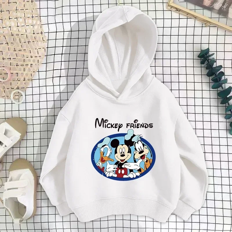 Cartoon Hooded Hoodie Children Clothing Fall Boy Girl Baby Toddler Minnie Mickey Mouse Cute Kids Long Sleeve Pulover Sweatshirt