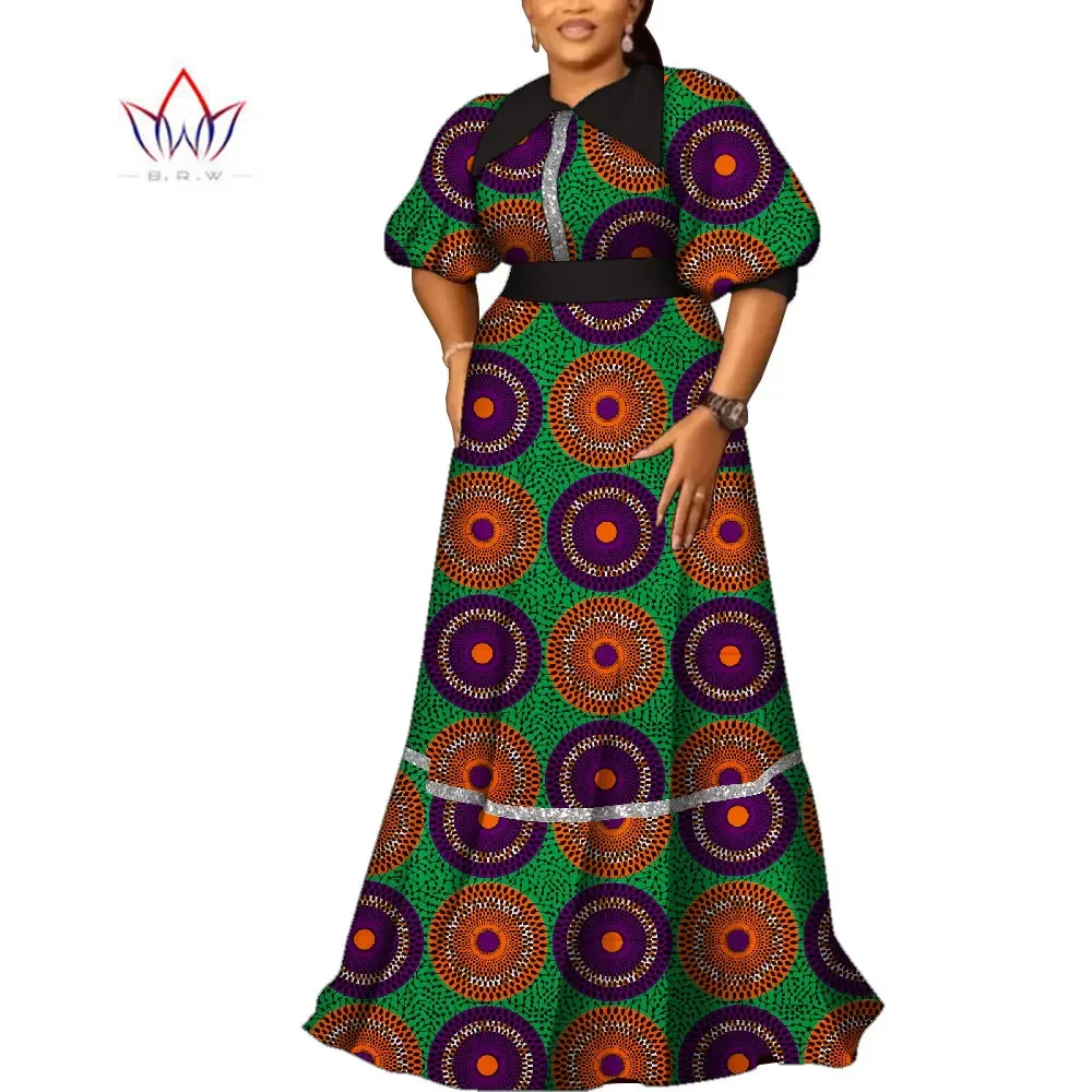 BintaRealWax African Dresses New Arrival Floor Length Women Formal Occasion Dress Africa Evening Gowns for Women WY10043