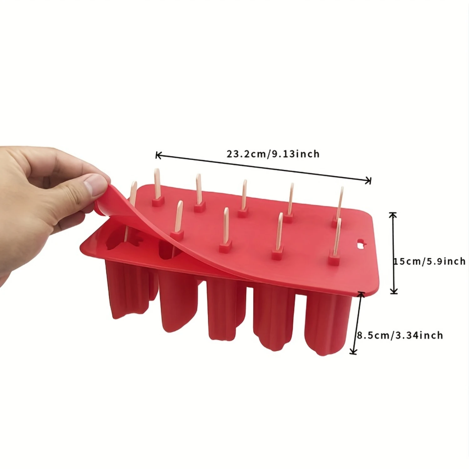 1 Set, Popsicle Mold, Creative Popsicle Mold, 10-grid Popsicle Mold, Ice Cream Mold,  Ice Cube Box, Household Popsicle Mold, Saf