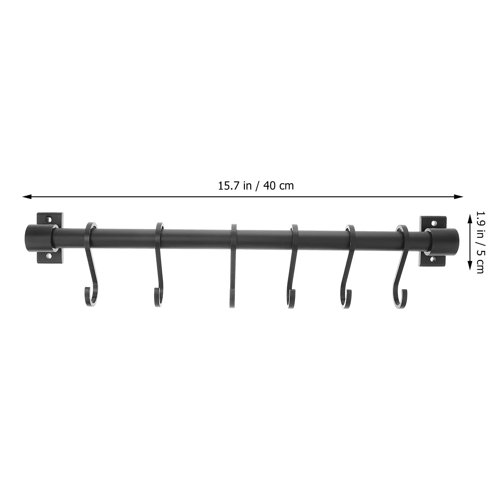 Kitchen Hanging Hook Rack – Wall-Mounted Metal Utensil Organizer for Spoons, Ladles & Cooking Tools