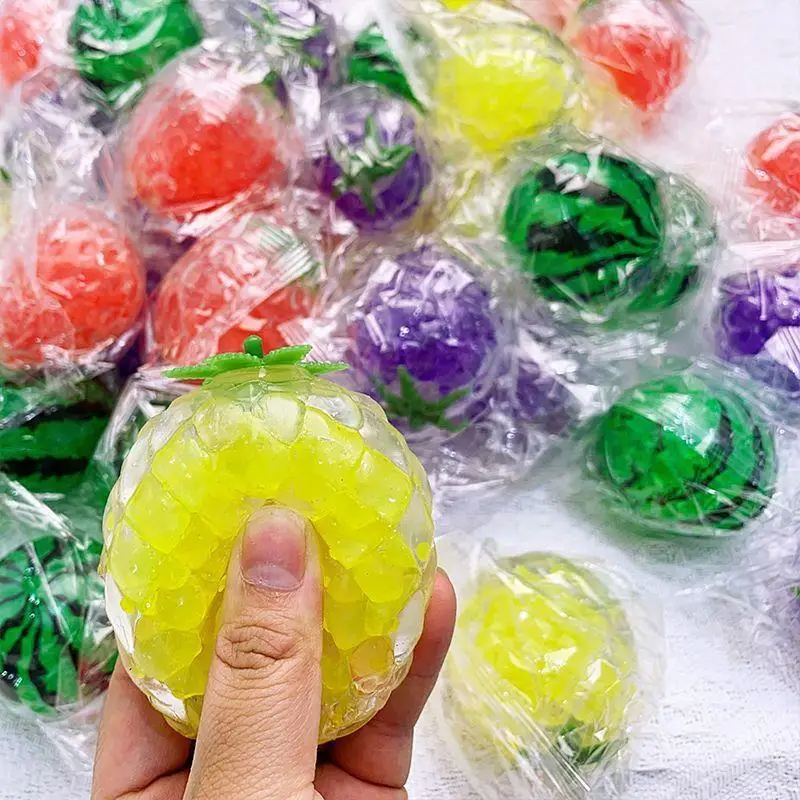 

Taba Squshy Bead Cherry Tomato Water Ball Fidget Squeeze Toy Stress Relief Colorful Bead Ball Office Party Game Gift Fruit Ball