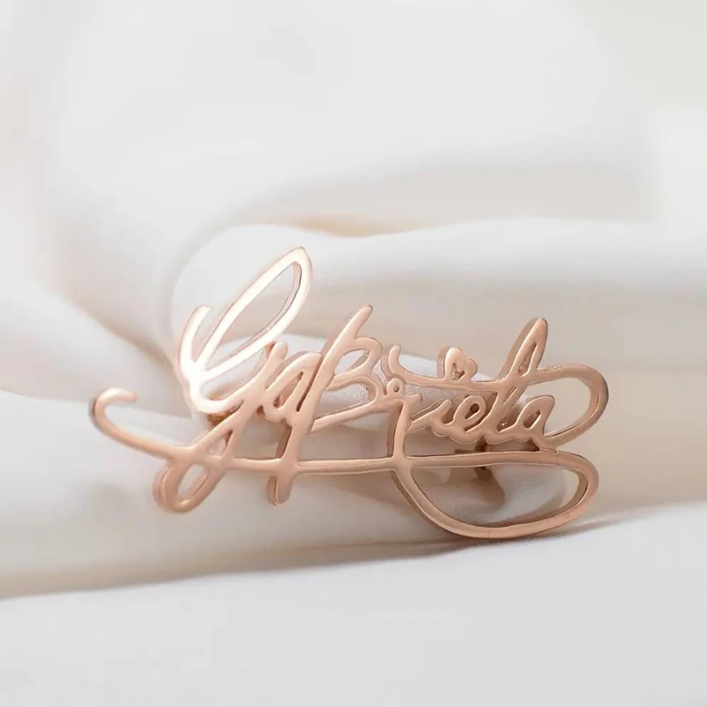 Custom handwritten pins, personalized signature brooches, memorial brooches, keepsake jewelry, meaningful grandma gifts