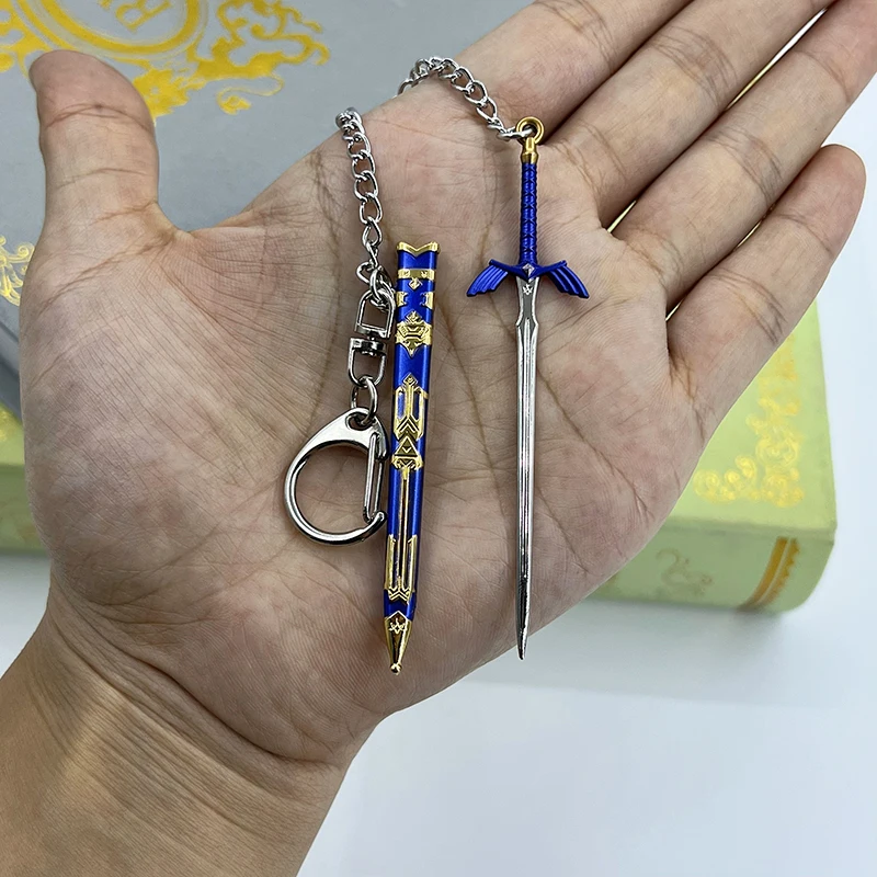 9 cm Maître Épée Lien LoZ Japonais Jeu Périphériques 1:12 Porte-clés En Métal Artisanat Maison Ornement Décoration Jouet Garçon Fille Collection Dropshipping En Gros Vente Chaude Cadeaux Nouvelle Arrivée Cadeau Livrais