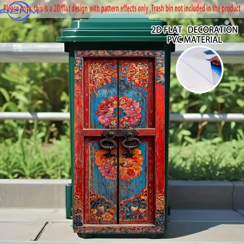 1pc Large Dumpster Stickers - Extra Long x  (xcm) Self-Adhesive Decoration, Removable PVC Bin Decor for Trash Cans, Wheelie Bi