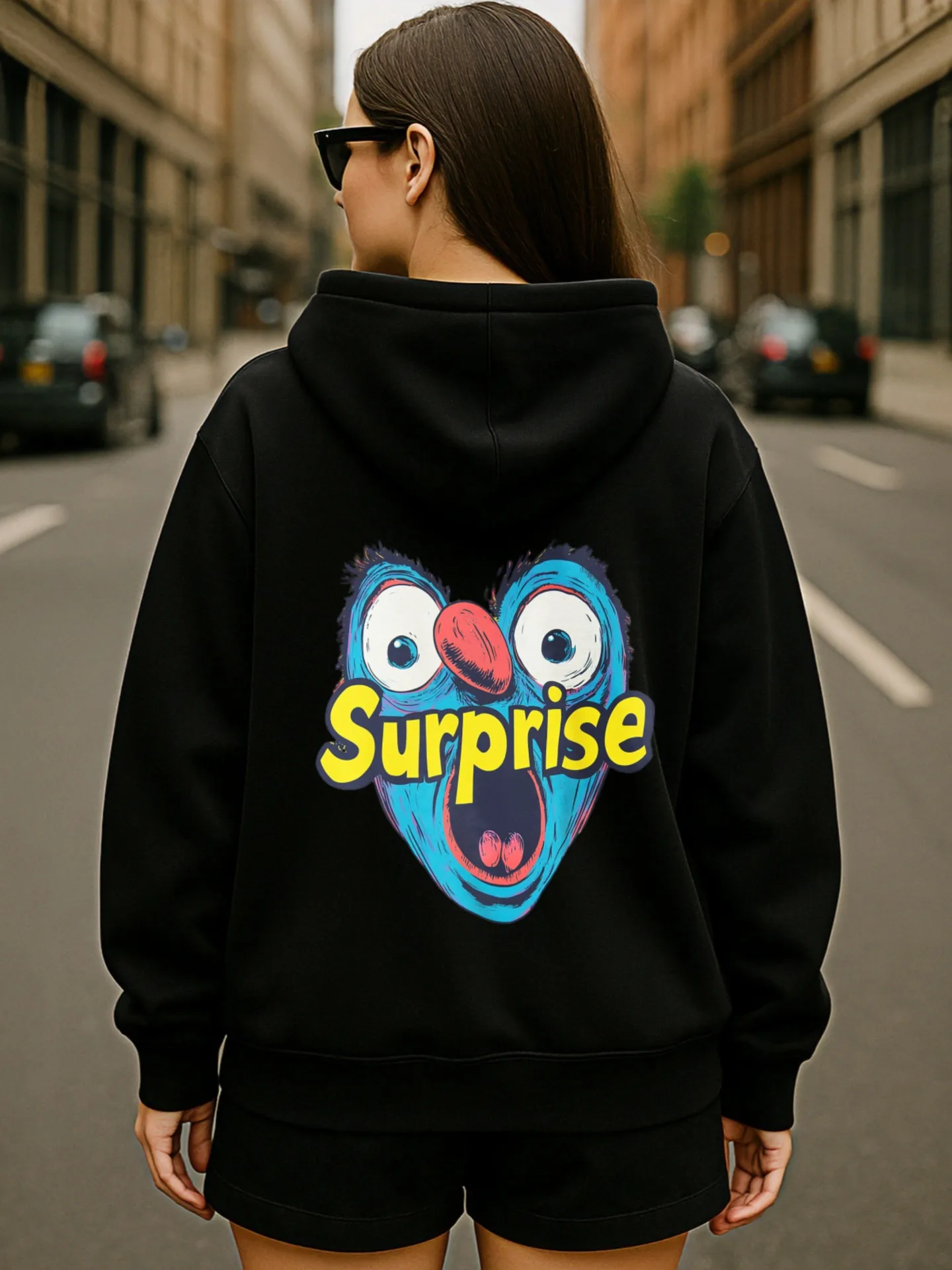 Graphic Hoodie Women, Cute Cartoon Print, Casual Style, Soft Fabric, Casual Everyday Wear, For Teens