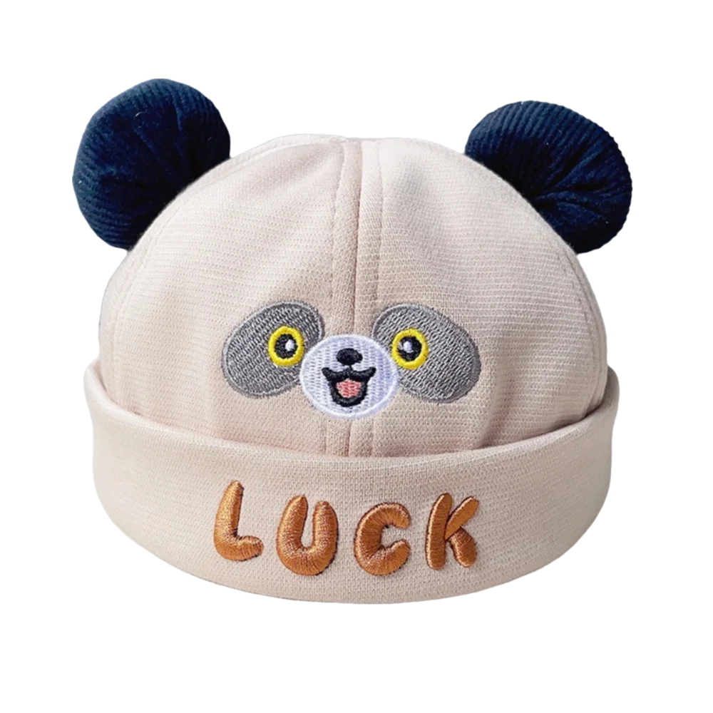 

New Cute Panda Baby Brimless Hat Cartoon Casual Infant Beanie Cap Dome Melon Cap Kids