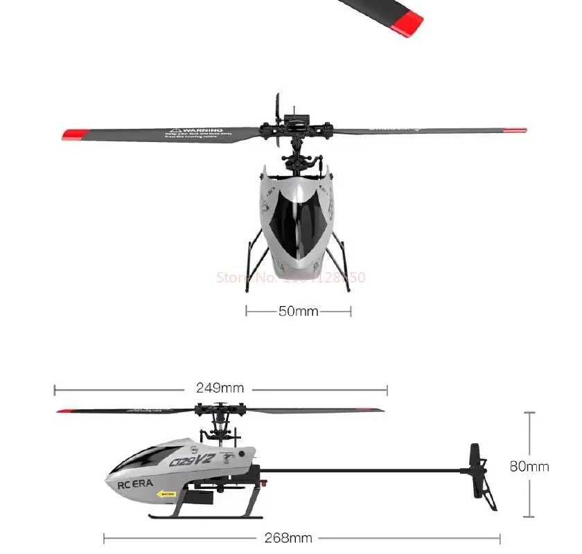Mini Remote Control Helicopter C129v2 Four Channels Single Rotor Air Pressure Altitude Hold One Button Roll Out Toy Aircraft