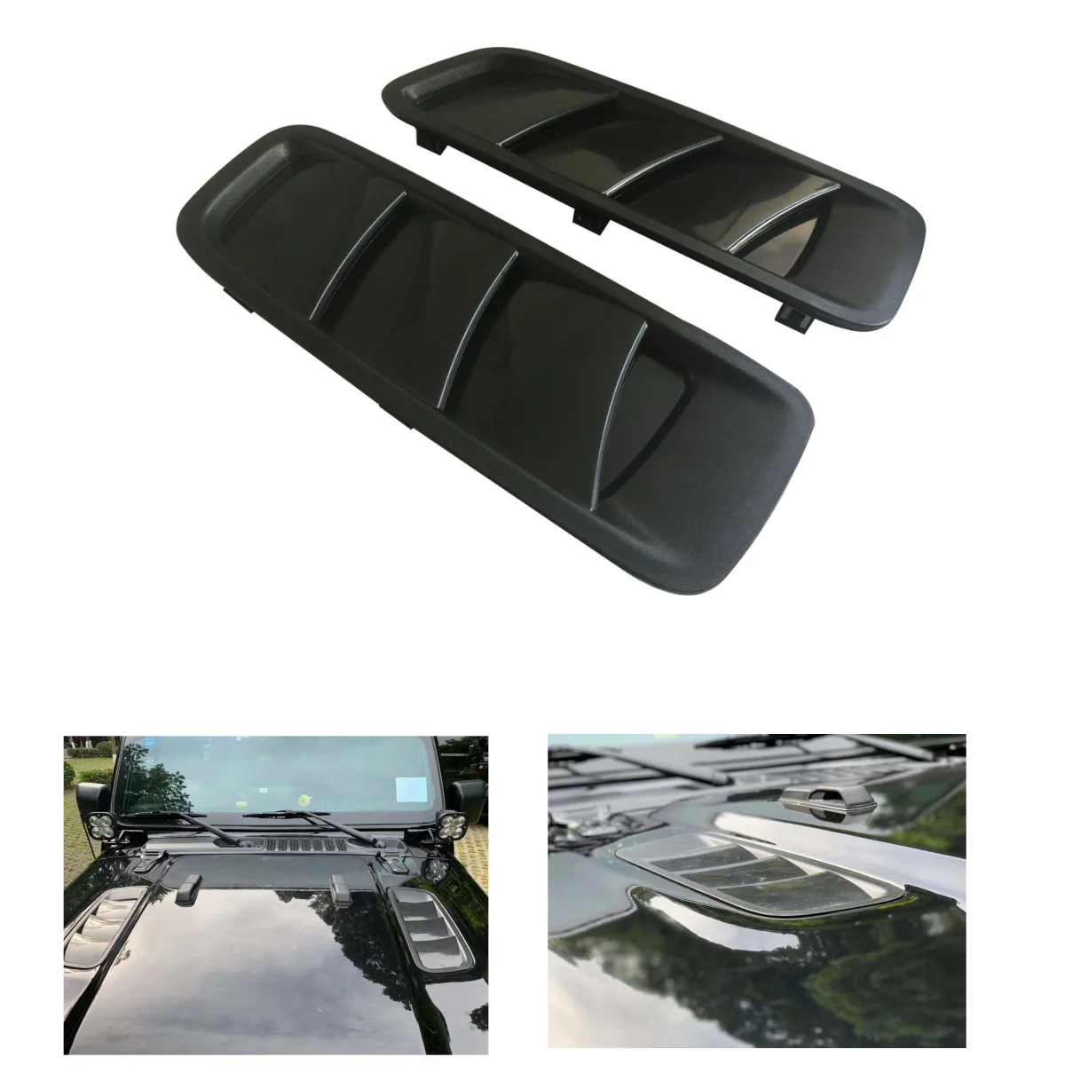 

Off Road JL Hood air outlet 2PC for Jeep wrangler 2018+ lantsun sxmaJL1150 Universal