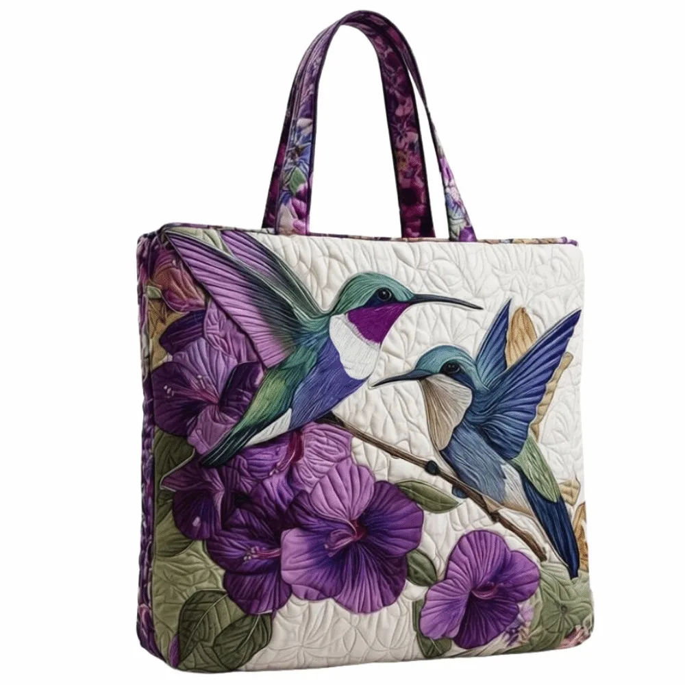 Vintage Quilted Tote Bag 3D Printed Patterns Large Capacity Shoulder Bag Cotton Lightweight Travel Handbag Women Accessory