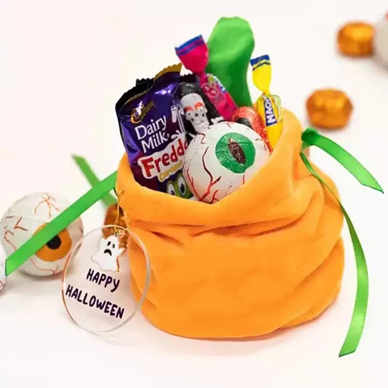 2024 sacchetto di zucca velluto sacchetti di caramelle di Halloween sacchetti di imballaggio regalo carino Dropshipping sacchetti di cioccolato